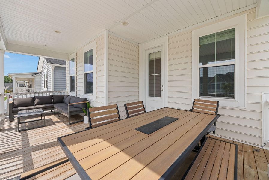 Exterior details and patio area of a home in Heron's Walk at Summers Corner, Summerville (Image 30).