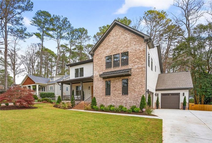 Front exterior of a new home in , Decatur, GA, highlighting curb appeal (Image 25).