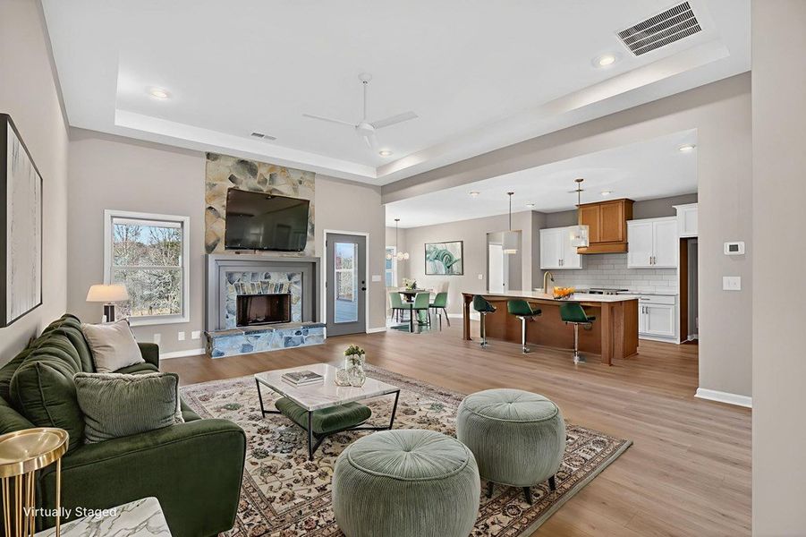 Furnished interior view inside a new home in Blackwelder Bluff, Bowdon (Image 6).