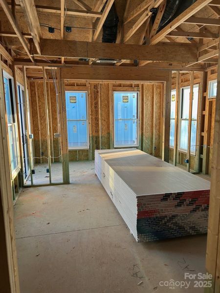 In-progress construction of a new home in The Courtyards at Hodges Farm, Charlotte, NC (Image 8).