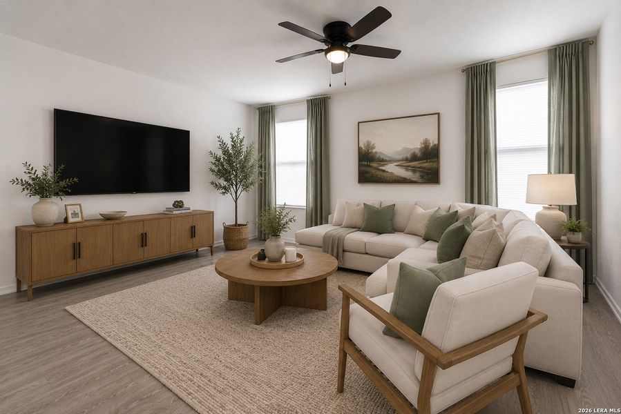Furnished interior view inside a new home in Mission del Lago, San Antonio (Image 7).