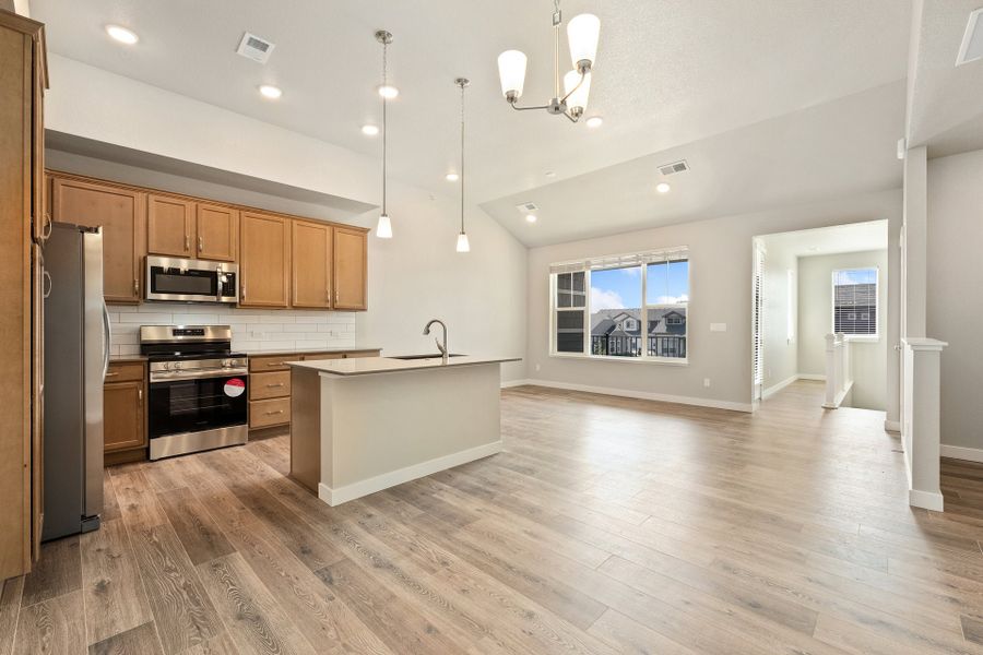 Furnished interior view inside a new home in The Lakes at Centerra, Loveland (Image 7).
