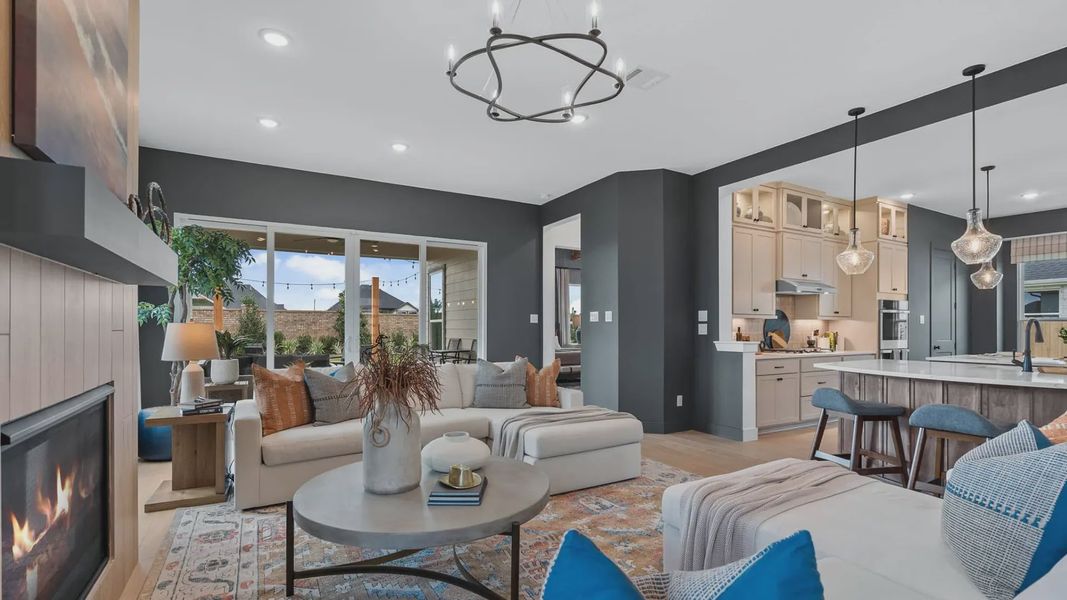 Representative furnished interior of a home built from the Acadia by Chesmar Homes in Elyson 50's, Katy (Image 9).