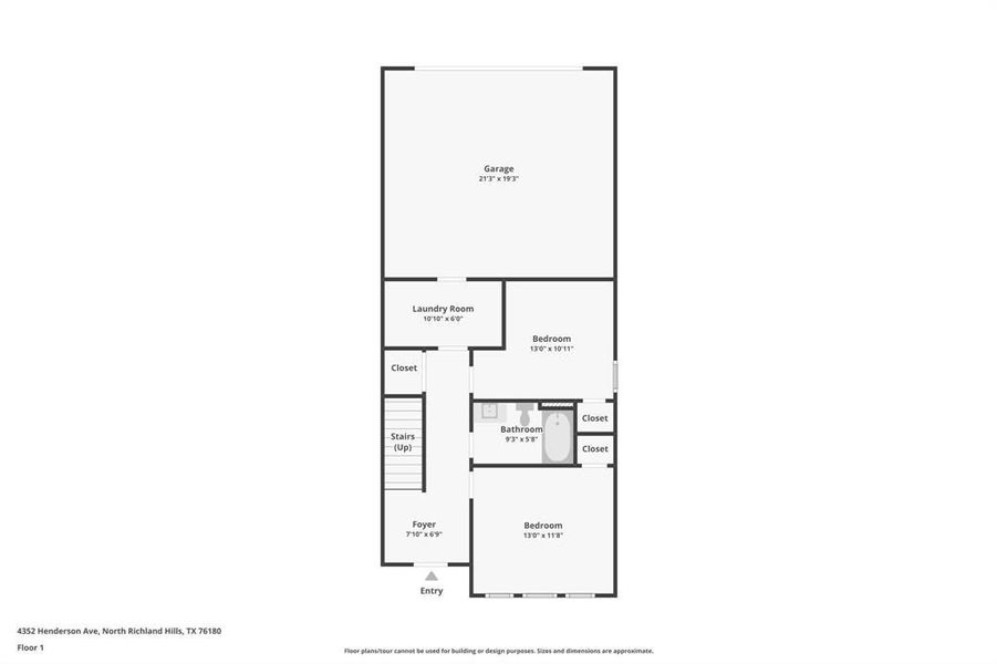 View of Floor 1 with measurements