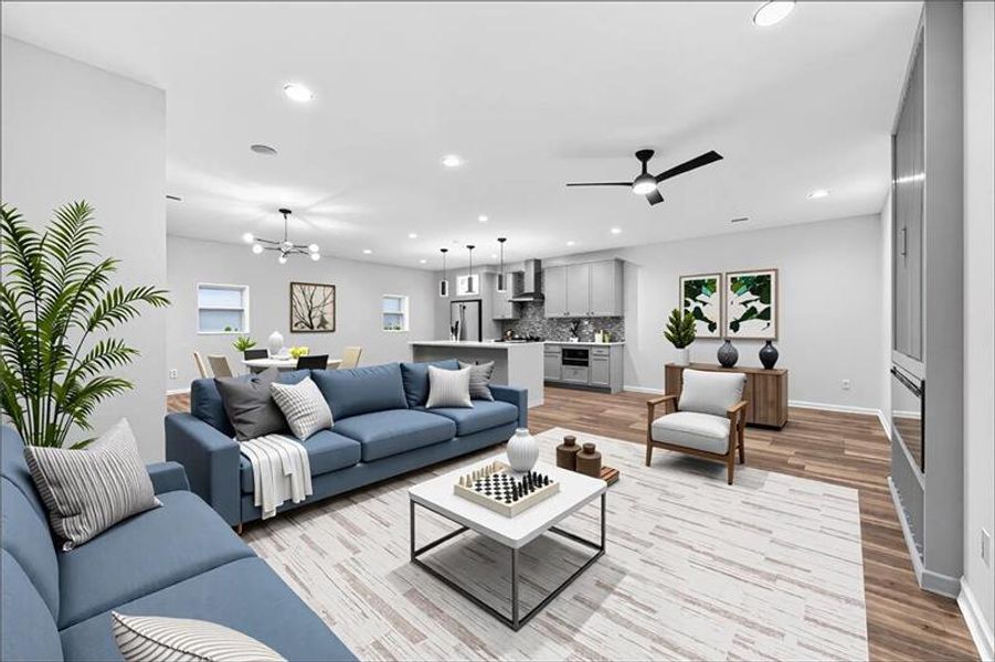 Furnished interior view inside a new home in , Atlanta (Image 4).