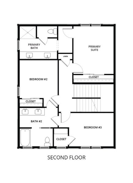 2D floor plan layout for the Marino by Brock Built in Nautilus Pointe, Inlet Beach, FL (Image 6).