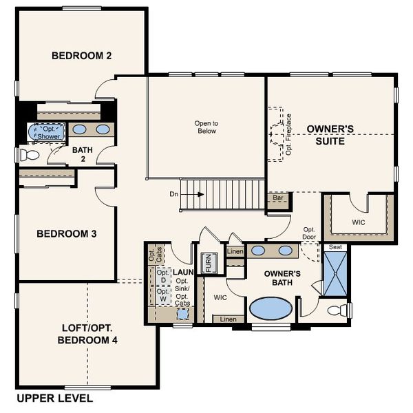 2D floor plan layout for the Westfield by Century Communities in Overland Ranch, Aurora, CO (Image 4). 2D floor plan layout for the Westfield by Century Communities in Overland Ranch, Aurora, CO (Image 4).
