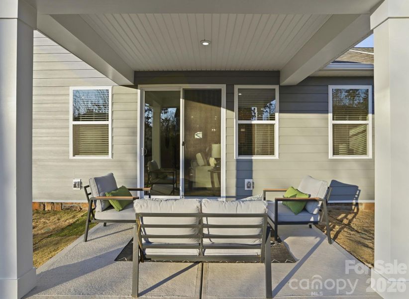 Covered Veranda, Rear Elevation