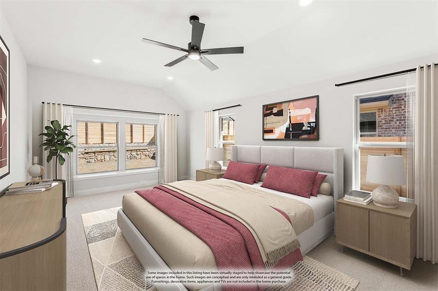 Furnished interior view inside a new home in Painted Tree Woodland District 50, McKinney (Image 16).