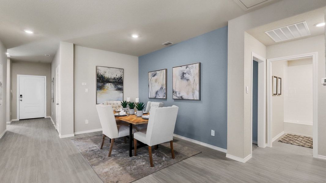 Furnished interior view inside a new home in Rosewood at Beltmill, Fort Worth (Image 12).