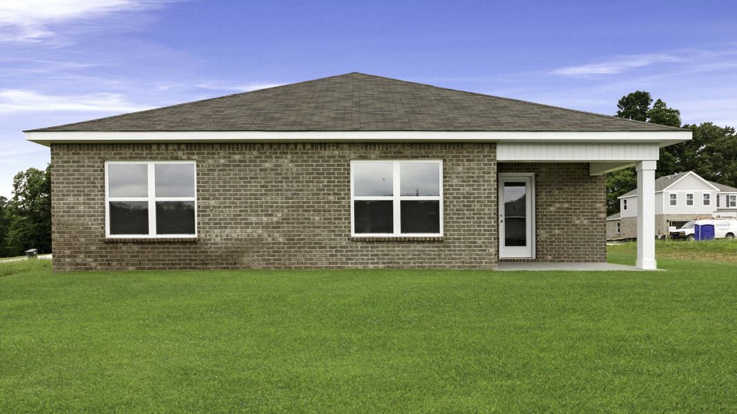Exterior details and patio area of a home in Bailey Park, Fayetteville (Image 4).