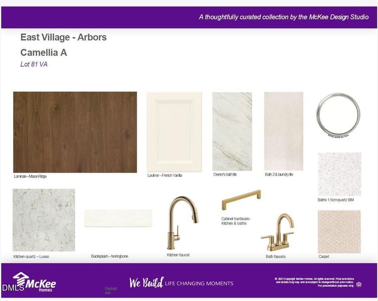 Sample of building materials used in homes in The Walk at East Village, Clayton (Image 16).