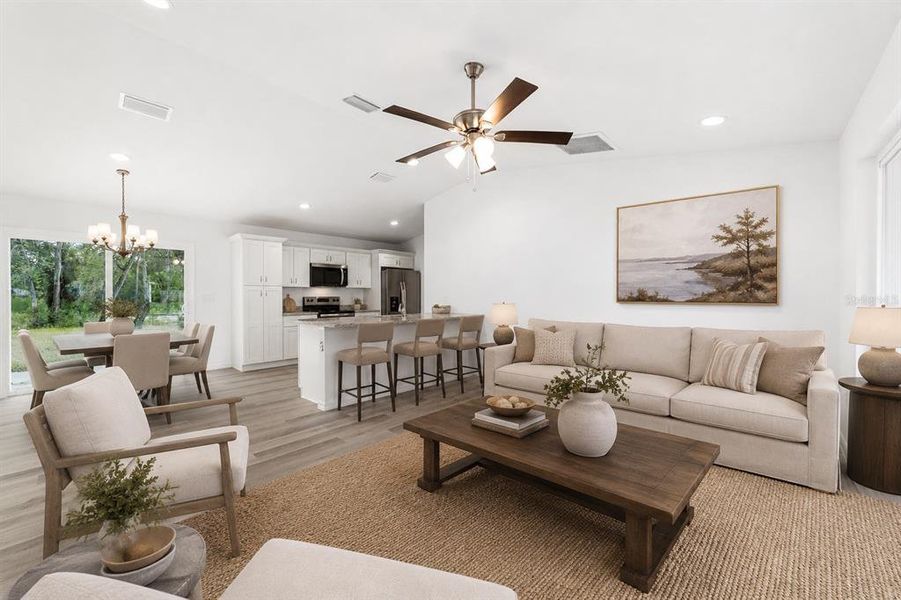 Furnished interior view inside a new home in , Ocklawaha (Image 5).