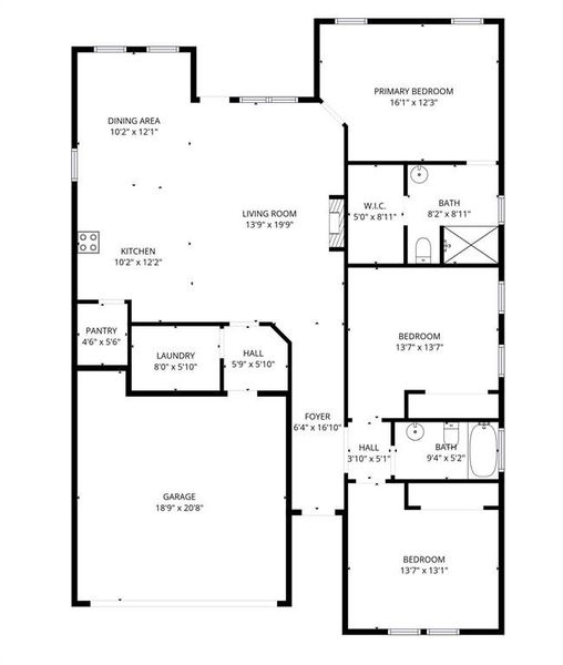 View of floor plan / room layout