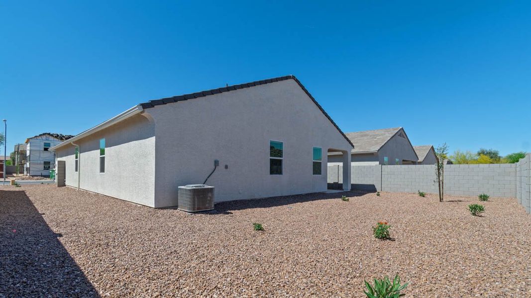 Exterior details and patio area of a home in Heartland Ranch, Coolidge (Image 15). Exterior details and patio area of a home in Heartland Ranch, Coolidge (Image 15).