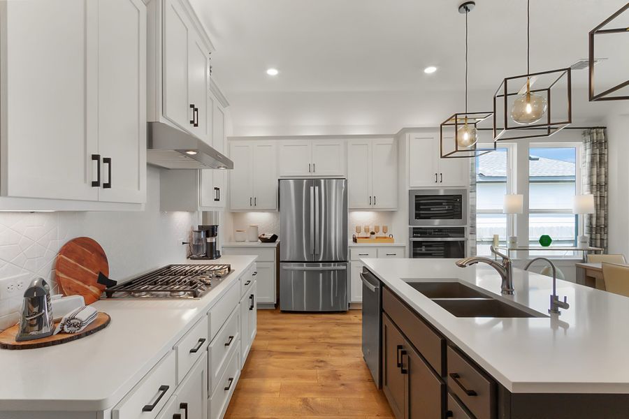 Representative furnished interior of a home built from the Austin – 45′ Lot by Chesmar Homes in Bridgeland, Cypress (Image 5).