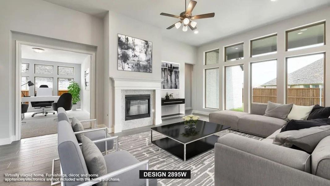 Furnished interior view inside a new home in Valencia 60', Manvel (Image 4).