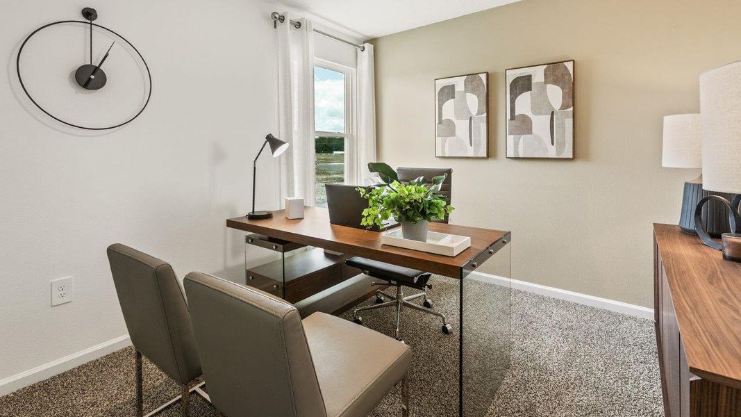 Representative furnished interior of a home built from the BERKELEY by D.R. Horton in Rookery, Green Cove Springs (Image 23).