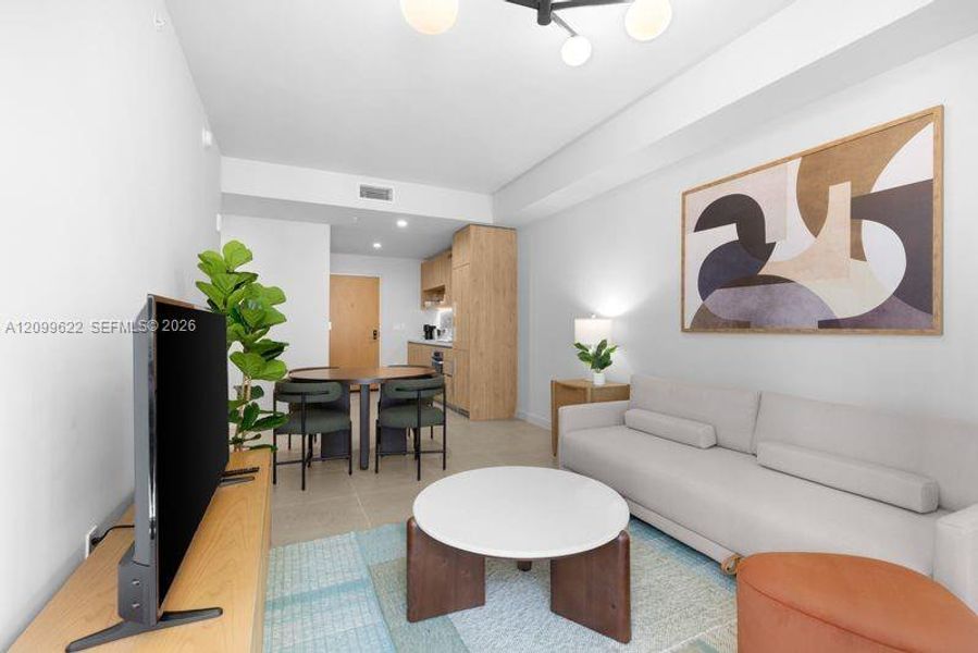 Furnished interior view inside a new home in , Miami (Image 10). Furnished interior view inside a new home in , Miami (Image 10).