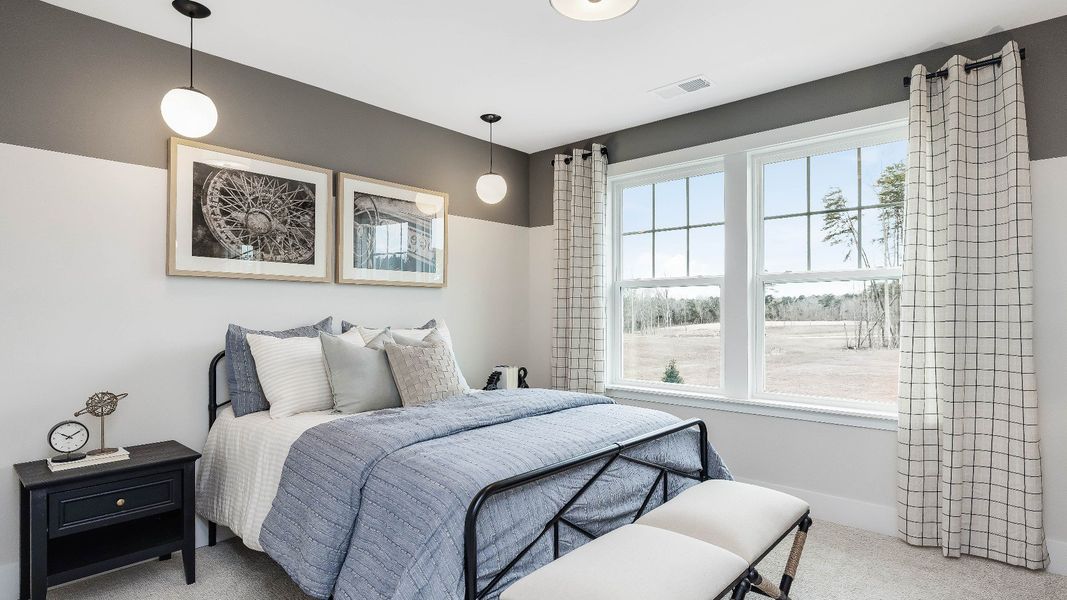 Representative furnished interior of a home built from the Stonefield by DRB Homes in Weavers Pointe, Zebulon (Image 47).