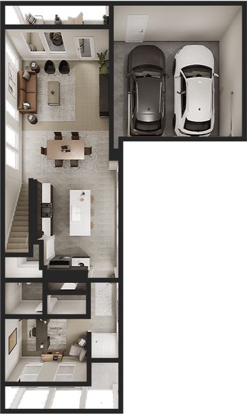 2D floor plan layout for the Bergamot by Tri Pointe Homes in The Retreat at Harvest, Argyle, TX (Image 5).