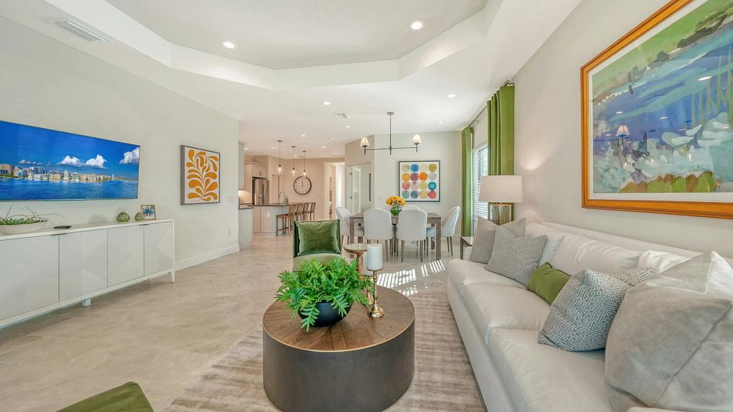 Furnished interior view inside a new home in Vistera of Venice Real Estate and Homes for Sale in Venice, FL - Neal Communities, Nokomis (Image 8). Furnished interior view inside a new home in Vistera of Venice Real Estate and Homes for Sale in Venice, FL - Neal Communities, Nokomis (Image 8).