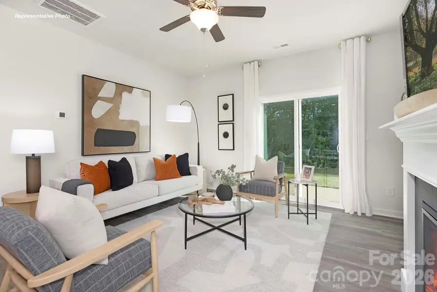 Furnished interior view inside a new home in Reedy Creek Preserve, Charlotte (Image 1). Furnished interior view inside a new home in Reedy Creek Preserve, Charlotte (Image 1).