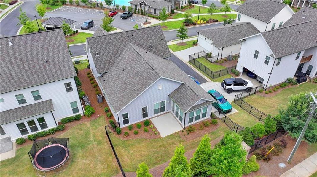 Front exterior of a new home in Ellington Townhomes, Suwanee, GA, highlighting curb appeal (Image 26).