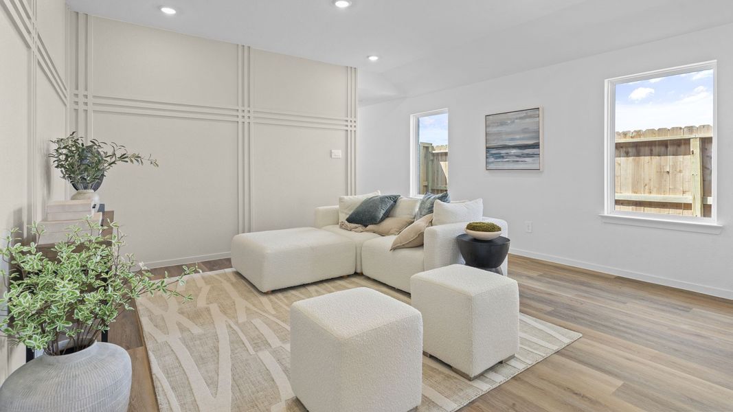 Furnished interior view inside a new home in Tamarron, Fulshear (Image 6).