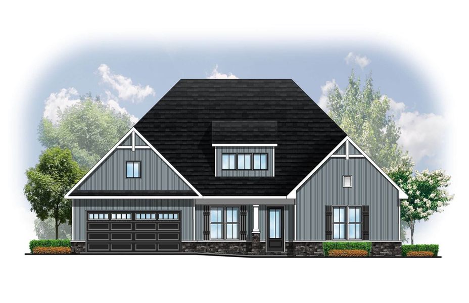 Representative rendering of the exterior for the Cumberland by Cook Bros. Homes (Image 10).