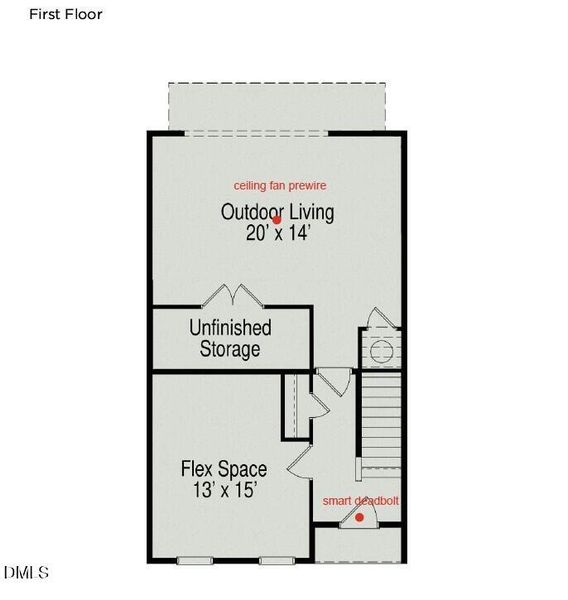 2D floor plan layout of this home in Helmsley, Raleigh, NC (Image 5).