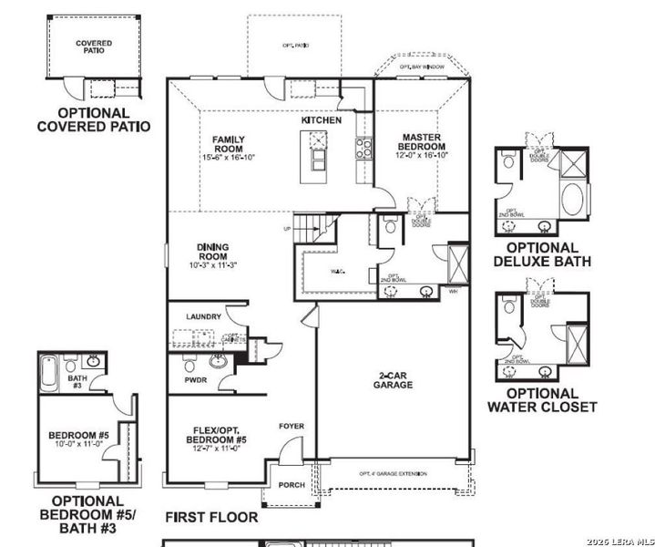 2D floor plan layout of this home in Paloma Park, Converse, TX (Image 4).