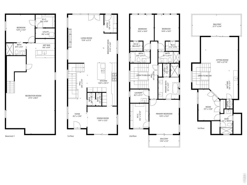 2D floor plan layout of this home in , Denver, CO (Image 5).