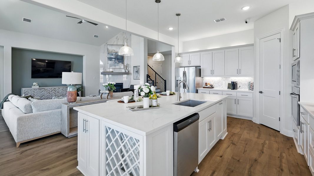 Representative furnished interior of a home built from the Princeton by DRB Homes in Green Meadows Classic, Celina (Image 10).