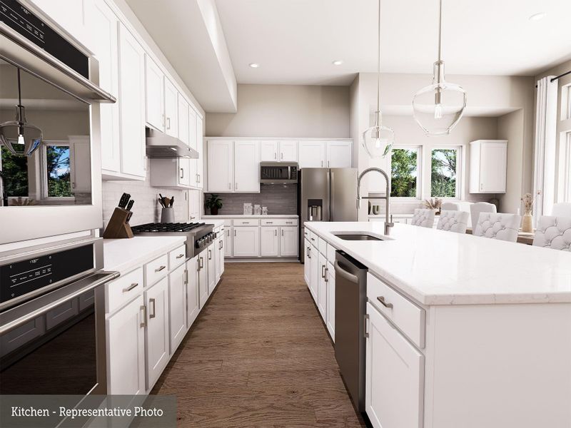 Furnished interior view inside a new home in The Woodlands Hills - Premier Collection, Willis (Image 4).