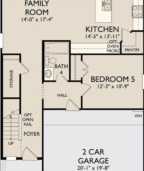 2D floor plan layout of this home in Creekview Fossil Ridge, Pilot Point, TX (Image 5).