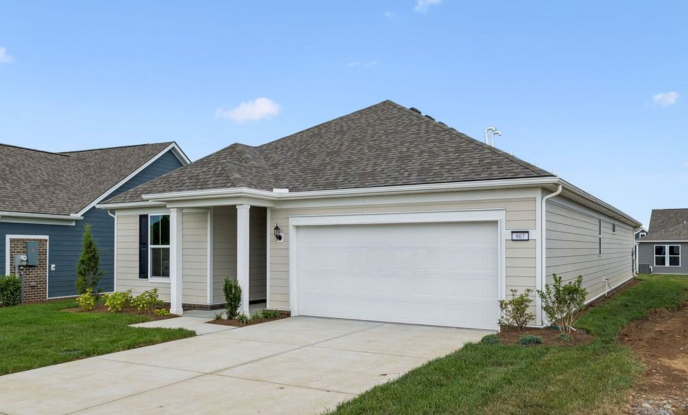 Front exterior of a new home in Del Webb Barton Village, Lebanon, TN, highlighting curb appeal (Image 29).