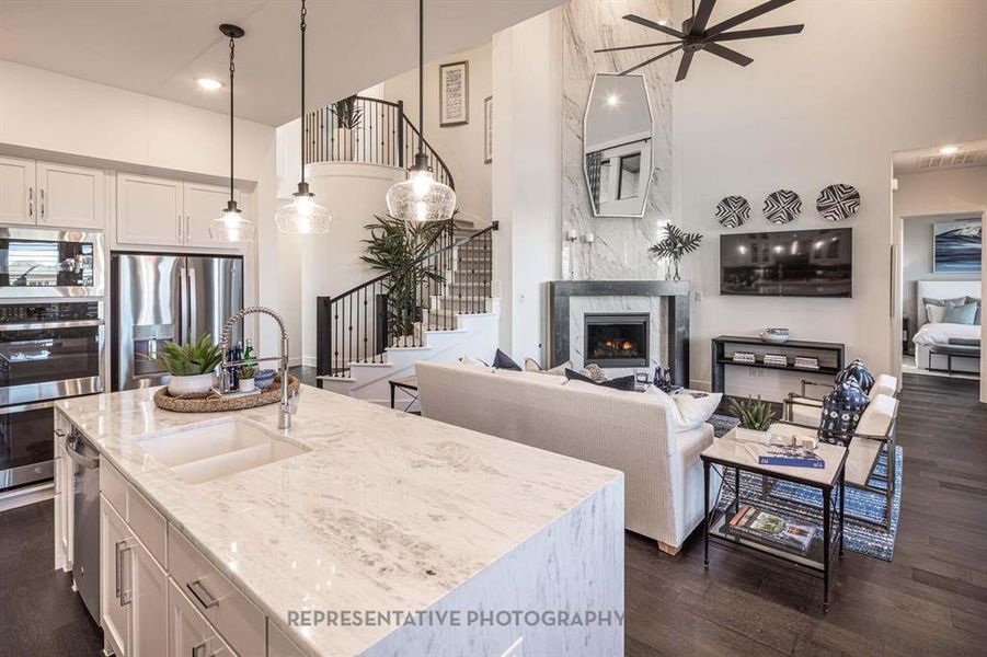 Furnished interior view inside a new home in Quail Hollow: 72ft. lots, Rockwall (Image 25).