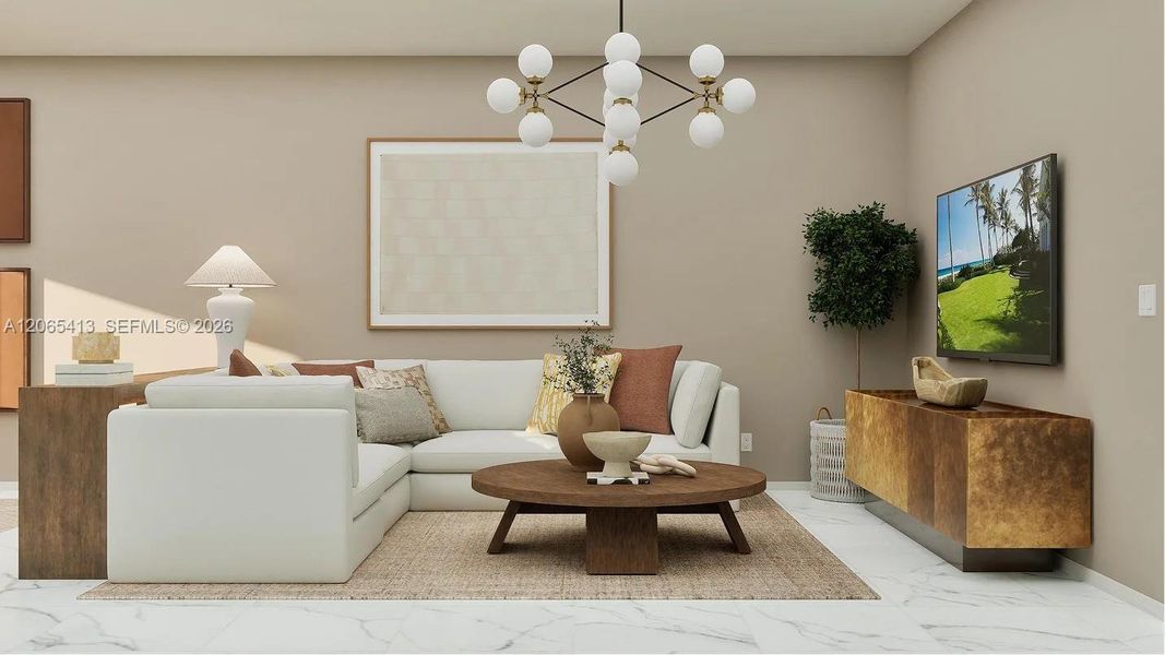 Furnished interior view inside a new home in Solterra, Sunrise (Image 5).