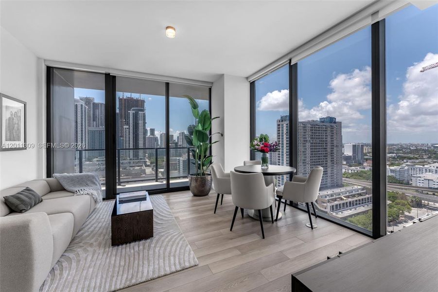 Furnished interior view inside a new home in , Miami (Image 11).