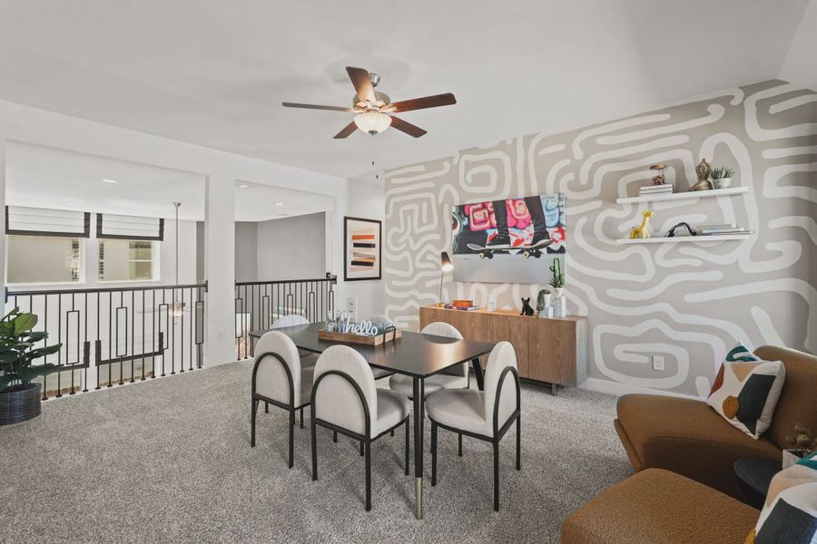 Furnished interior view inside a new home in Elyson 50's, Katy (Image 11).