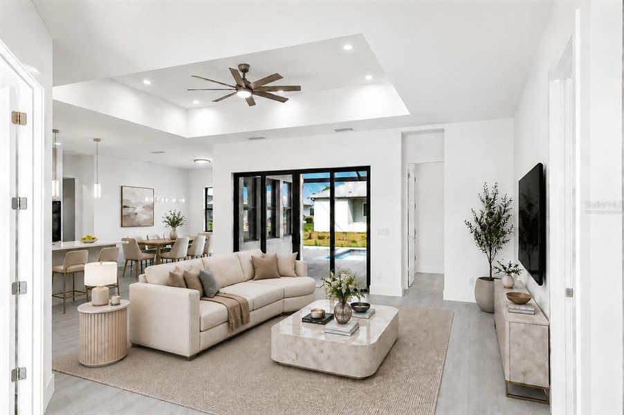 Furnished interior view inside a new home in , Punta Gorda (Image 7). Furnished interior view inside a new home in , Punta Gorda (Image 7).