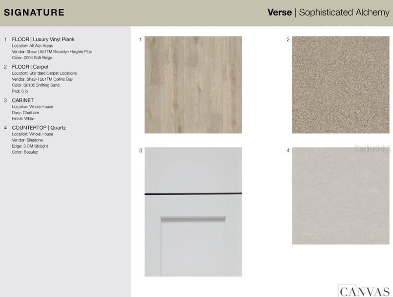 Sample of building materials used in homes in Cove at Coasterra, Palmetto (Image 51).