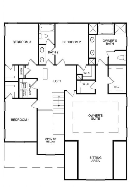 2D floor plan layout for the The Drake by Direct Residential Communities in The Hills at Cedar Creek, Winder, GA (Image 4). 2D floor plan layout for the The Drake by Direct Residential Communities in The Hills at Cedar Creek, Winder, GA (Image 4).