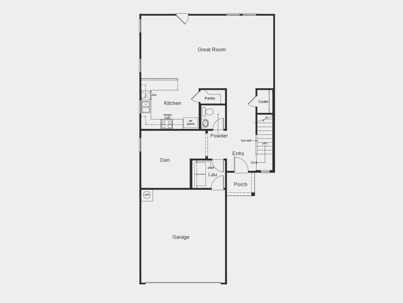 2D floor plan layout for the 2246 by KB Home in Brighton Trails, Hockley, TX (Image 3).