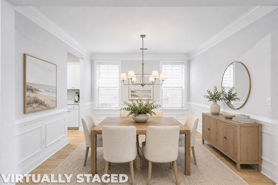 Furnished interior view inside a new home in Tidewater at Lakes of Cane Bay, Summerville (Image 9).