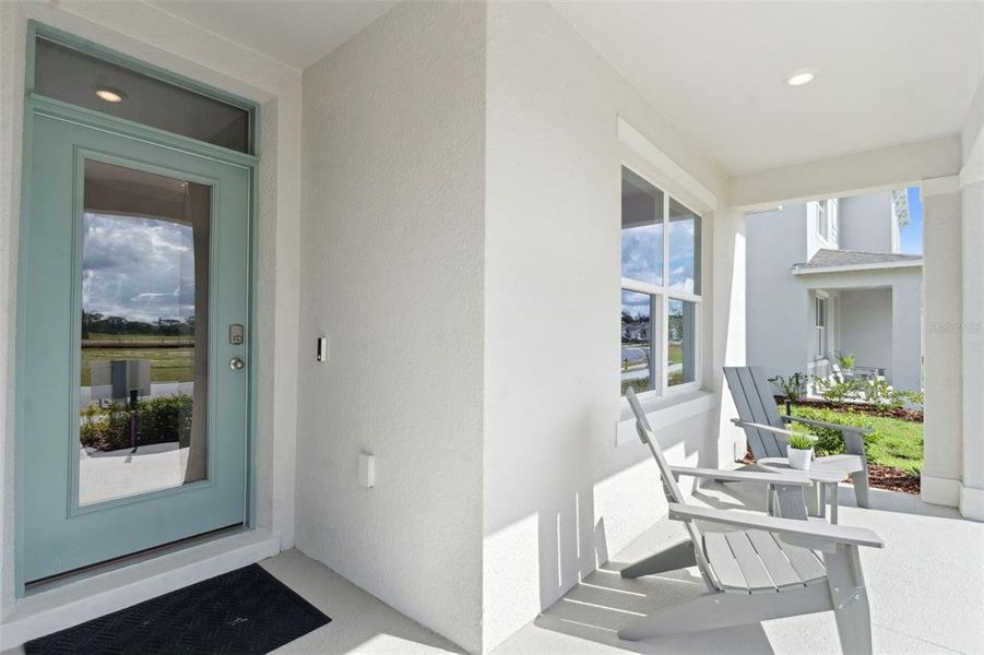 Exterior details and patio area of a home in Crossroads at Kelly Park, Apopka (Image 2). Exterior details and patio area of a home in Crossroads at Kelly Park, Apopka (Image 2).