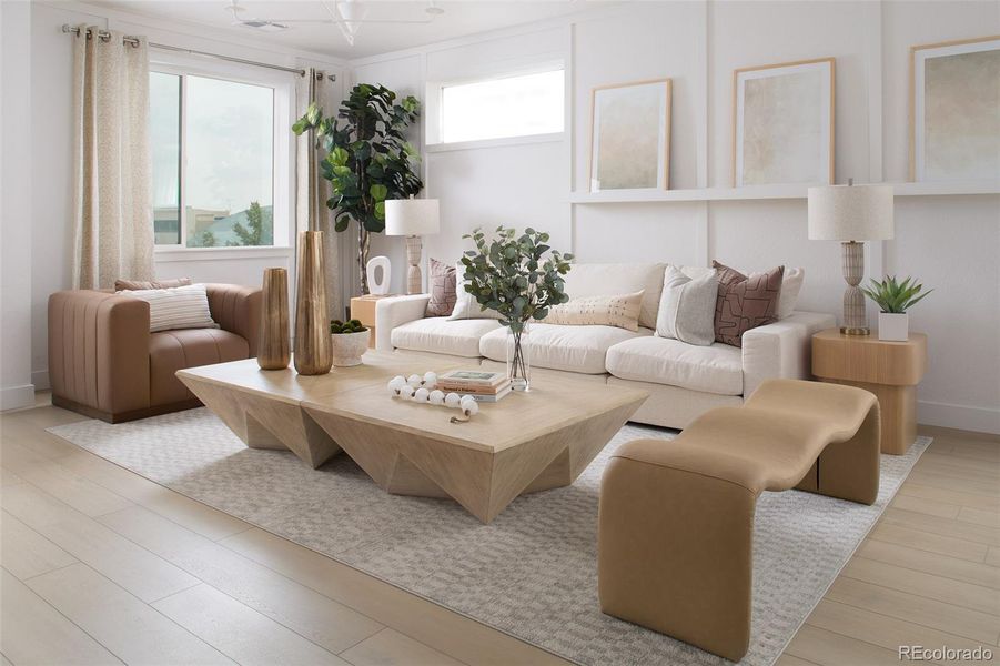 Furnished interior view inside a new home in Ascent at Inverness, Englewood (Image 10).