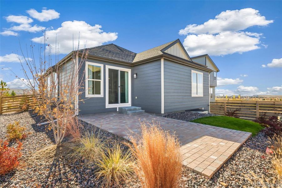 Exterior details and patio area of a home in Legato, Commerce City (Image 4).