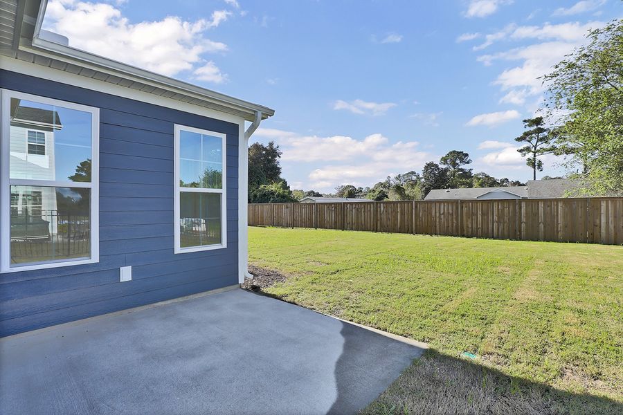 Exterior details and patio area of a home in East Wynd, Hampstead (Image 4). Exterior details and patio area of a home in East Wynd, Hampstead (Image 4).
